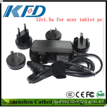 Cargador De La Tableta for Acer Tablet Charger 12V 1.5A A100 A200 A500